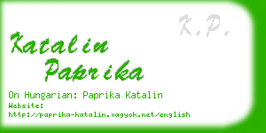 katalin paprika business card